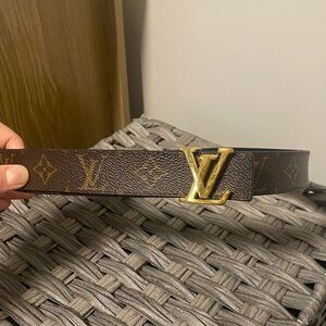 Louis Vuitton Reversible Monogram Belt with Gold Buckle